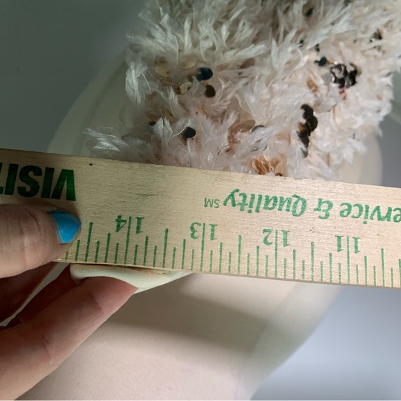 ZARA NWT Fuzzy Feathers Sequin Tube Top strapless Size S ref 2157/240 festival - Picture 10 of 10